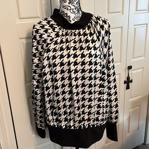 NWT XXL Ann Taylor Houndstooth Blouse #602